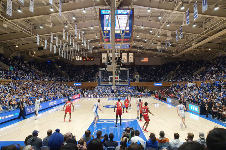 Das Cameron Indoor Stadium, in dem die Basketballspiele stattfinden