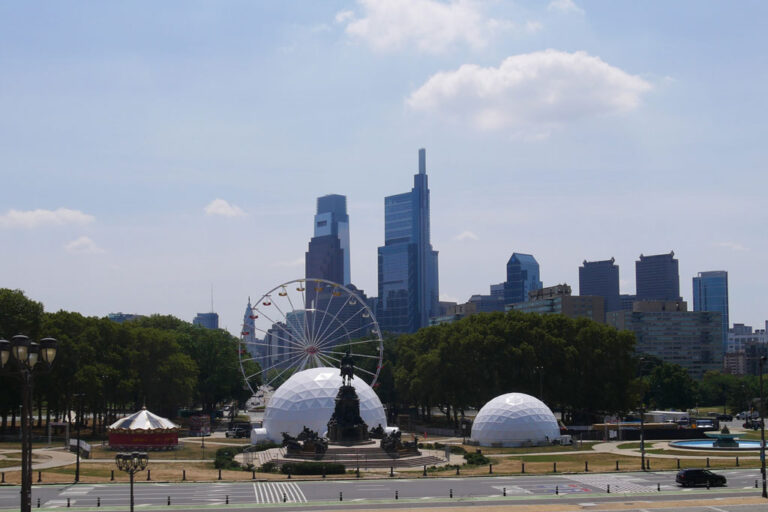 Erster Tag in Philadelphia: Blick von den „Rocky steps“ am Kunstmuseum