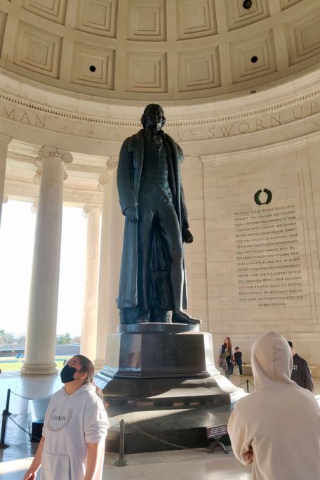 pk-george-washington-jefferson Thomas Jefferson war ein Gründervater, der dritte Präsident und der erste Patentprüfer der Vereinigten Staaten von Amerika.